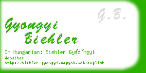 gyongyi biehler business card